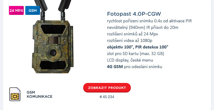 Fotopast 4.0P-CGW - 4G GSM