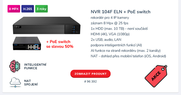 NVR 104F ELN - PoE switch
