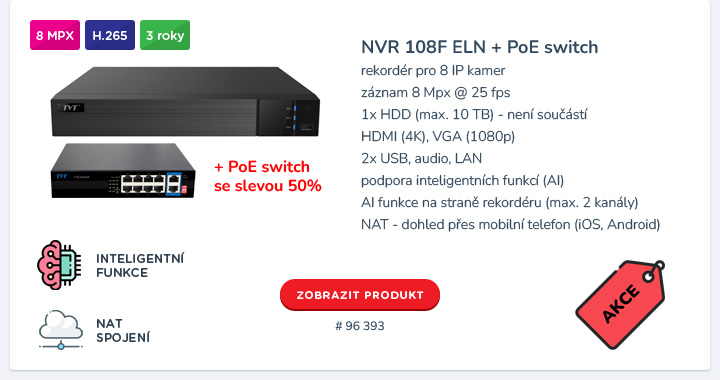 NVR 108F ELN - PoE switch